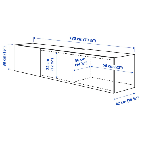 IKEA BESTA TV Bench with Doors Home Furniture Urban Sales